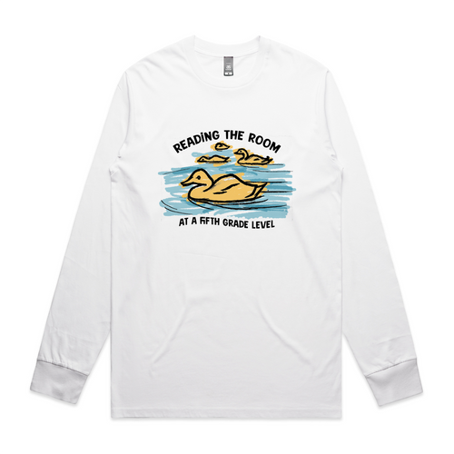 Reading The Room Tee by Lonely Kids Club. All clothing from our T-shirts to our shorts and hoodies are ethically made, and printed packed and shipped from Sydney.