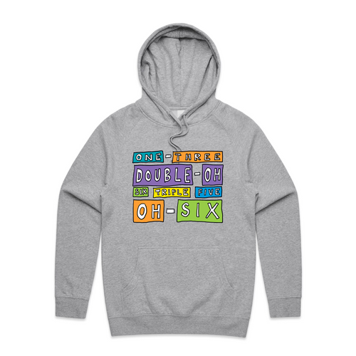 Reading Writing Hotline Hoodie by Lonely Kids Club. All clothing from our T-shirts to our shorts and hoodies are ethically made, and printed packed and shipped from Sydney.