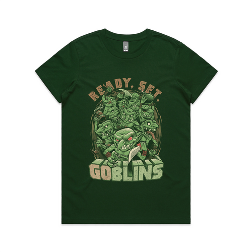 Ready Set Goblins Tee by Lonely Kids Club. All clothing from our T-shirts to our shorts and hoodies are ethically made, and printed packed and shipped from Sydney.