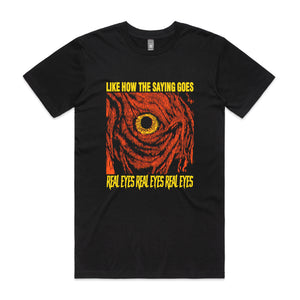 Real Eyes Tee by Lonely Kids Club. All clothing from our T-shirts to our shorts and hoodies are ethically made, and printed packed and shipped from Sydney.