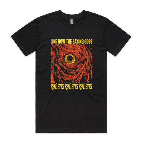 Real Eyes Tee by Lonely Kids Club. All clothing from our T-shirts to our shorts and hoodies are ethically made, and printed packed and shipped from Sydney.