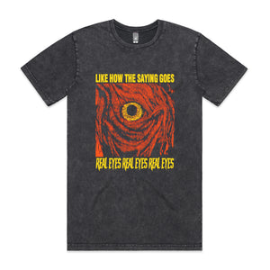Real Eyes Tee by Lonely Kids Club. All clothing from our T-shirts to our shorts and hoodies are ethically made, and printed packed and shipped from Sydney.
