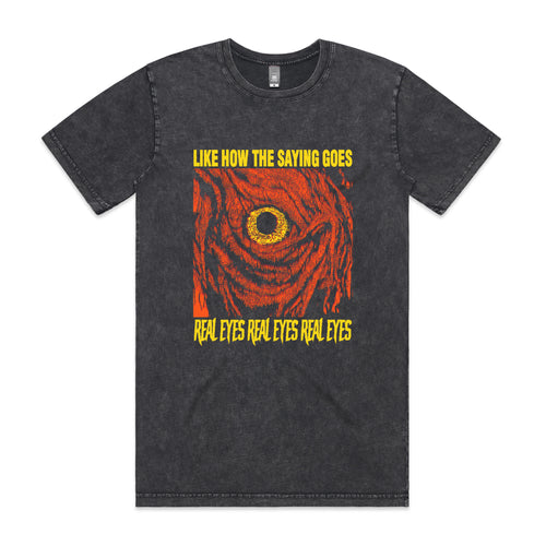 Real Eyes Tee by Lonely Kids Club. All clothing from our T-shirts to our shorts and hoodies are ethically made, and printed packed and shipped from Sydney.