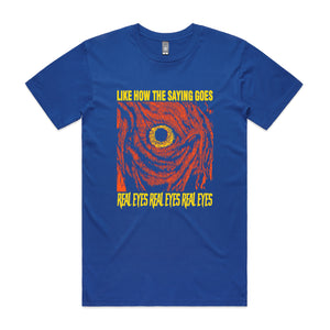 Real Eyes Tee by Lonely Kids Club. All clothing from our T-shirts to our shorts and hoodies are ethically made, and printed packed and shipped from Sydney.