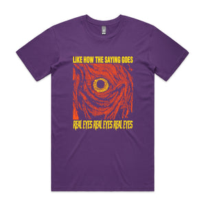 Real Eyes Tee by Lonely Kids Club. All clothing from our T-shirts to our shorts and hoodies are ethically made, and printed packed and shipped from Sydney.