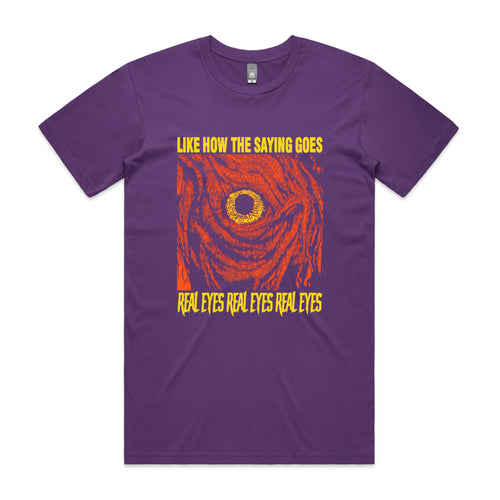 Real Eyes Tee by Lonely Kids Club. All clothing from our T-shirts to our shorts and hoodies are ethically made, and printed packed and shipped from Sydney.