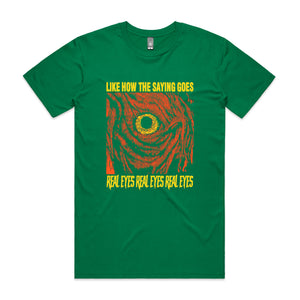 Real Eyes Tee by Lonely Kids Club. All clothing from our T-shirts to our shorts and hoodies are ethically made, and printed packed and shipped from Sydney.