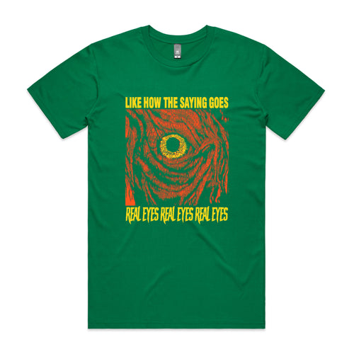 Real Eyes Tee by Lonely Kids Club. All clothing from our T-shirts to our shorts and hoodies are ethically made, and printed packed and shipped from Sydney.