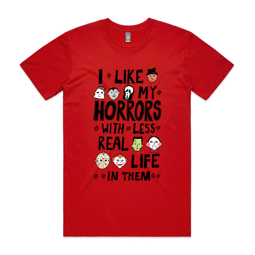 Less Real Life Tee by Lonely Kids Club. All clothing from our T-shirts to our shorts and hoodies are ethically made, and printed packed and shipped from Sydney.