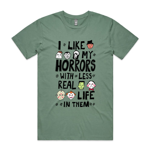 Less Real Life Tee by Lonely Kids Club. All clothing from our T-shirts to our shorts and hoodies are ethically made, and printed packed and shipped from Sydney.