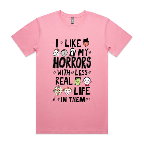 Less Real Life Tee by Lonely Kids Club. All clothing from our T-shirts to our shorts and hoodies are ethically made, and printed packed and shipped from Sydney.