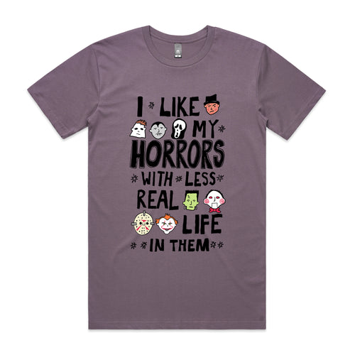 Less Real Life Tee by Lonely Kids Club. All clothing from our T-shirts to our shorts and hoodies are ethically made, and printed packed and shipped from Sydney.