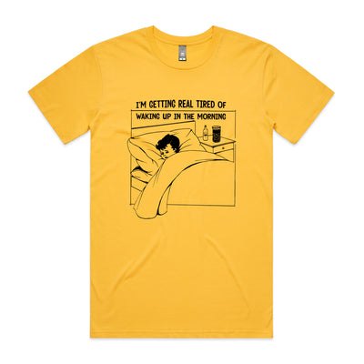 Real Tired Tee by Lonely Kids Club. All clothing from our T-shirts to our shorts and hoodies are ethically made, and printed packed and shipped from Sydney.