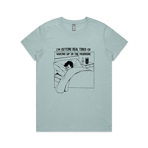 Real Tired Tee by Lonely Kids Club. All clothing from our T-shirts to our shorts and hoodies are ethically made, and printed packed and shipped from Sydney.