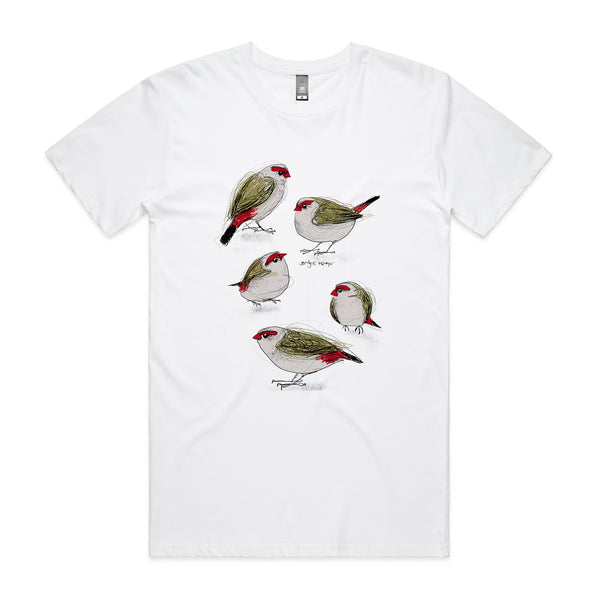 Red Browed Finches Tee