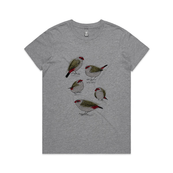 Red Browed Finches Tee