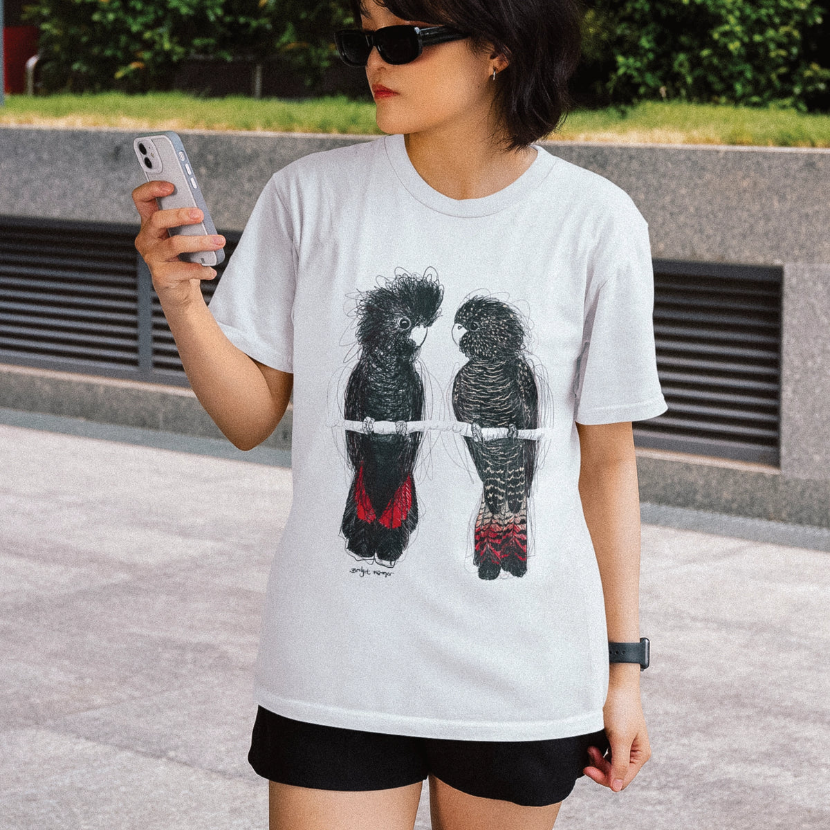 Red Tailed Black Cockatoos Tee | Lonely Kids Club Australia