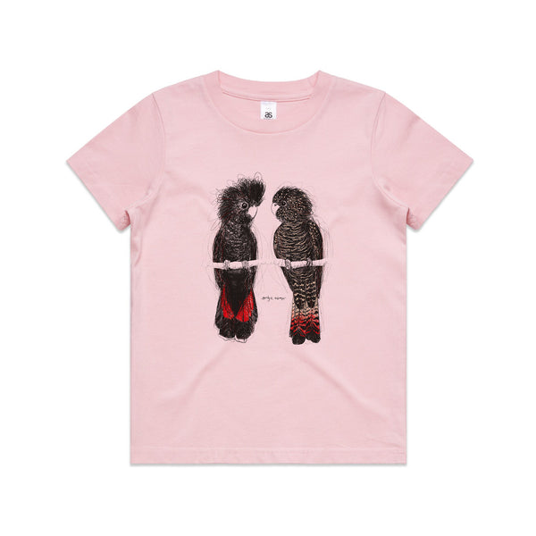 Red Tailed Black Cockatoos Kids Tee