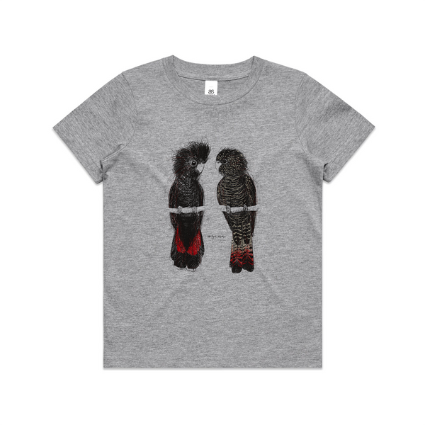 Red Tailed Black Cockatoos Kids Tee