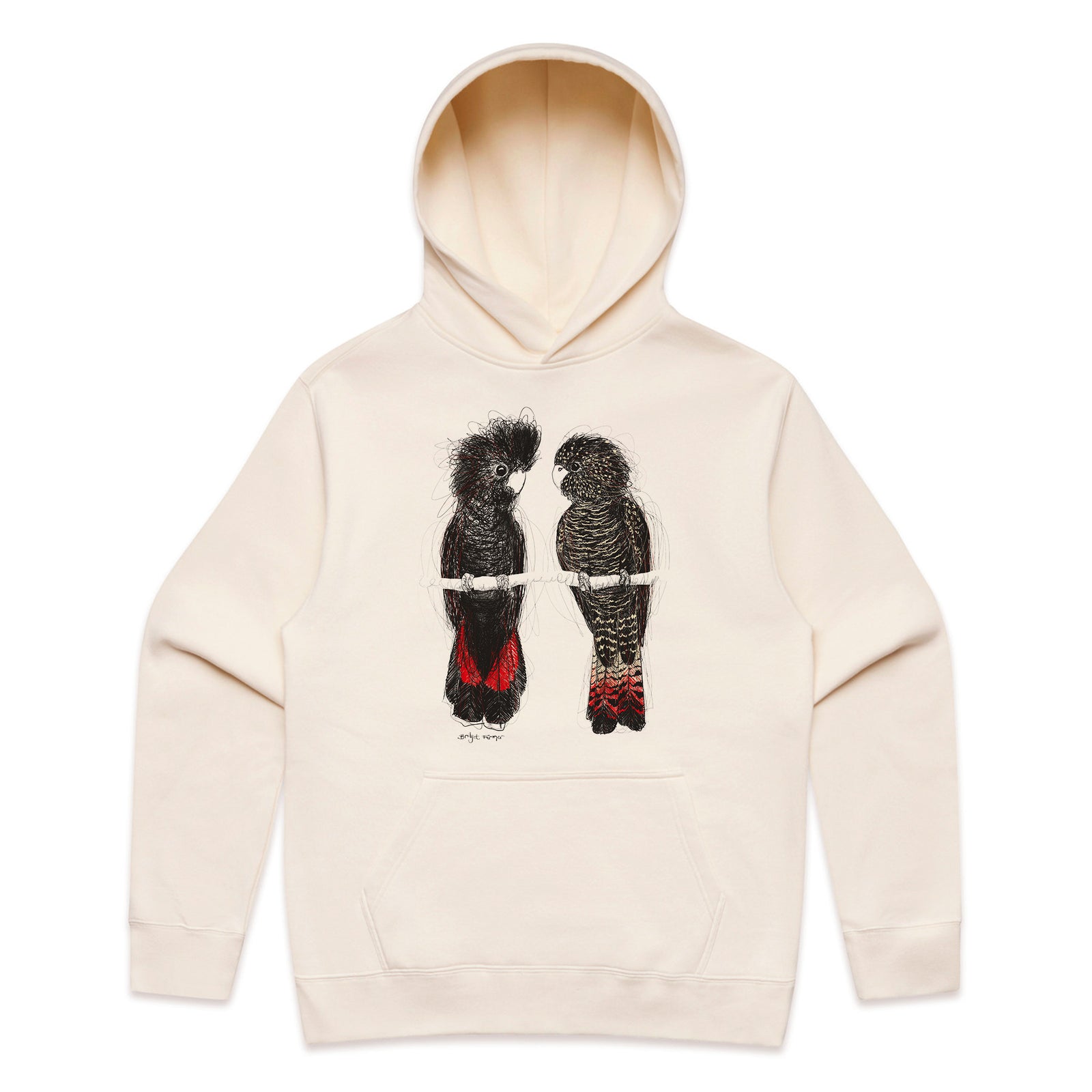 Red Tailed Black Cockatoos Hoodie