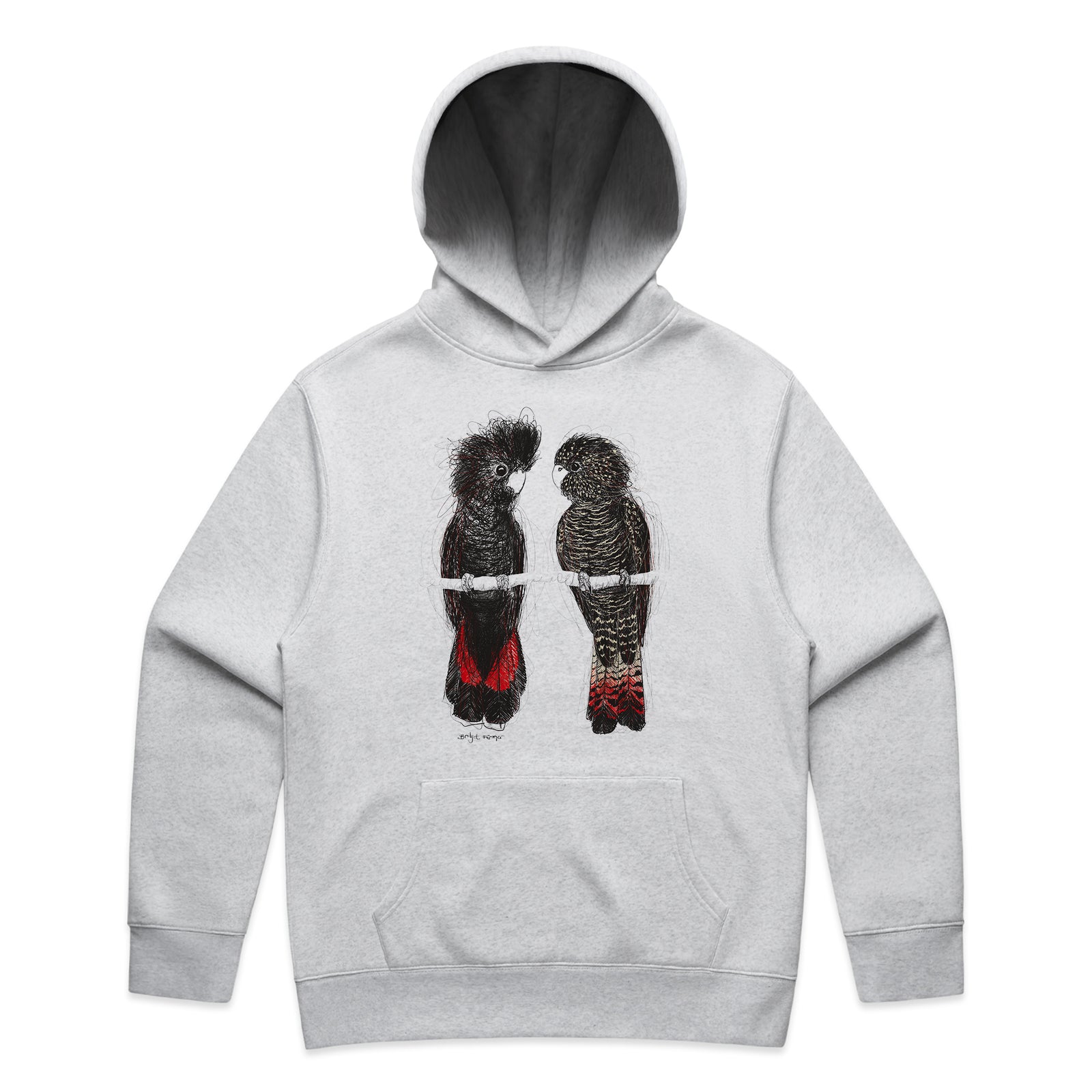 Red Tailed Black Cockatoos Hoodie