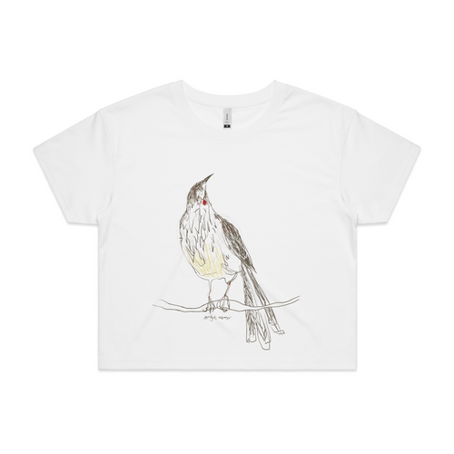 Red Wattlebird Tee by Lonely Kids Club. All clothing from our T-shirts to our shorts and hoodies are ethically made, and printed packed and shipped from Sydney.