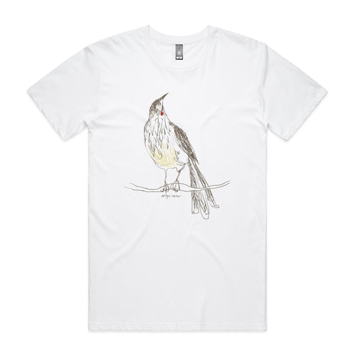 Red Wattlebird Tee by Lonely Kids Club. All clothing from our T-shirts to our shorts and hoodies are ethically made, and printed packed and shipped from Sydney.