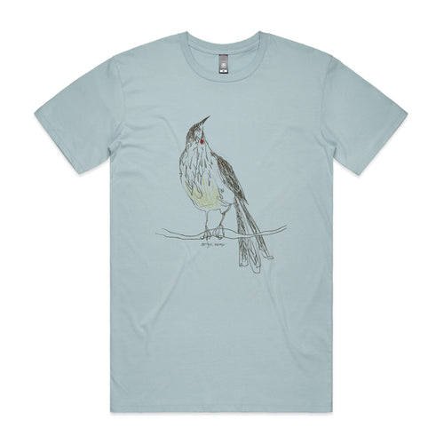 Red Wattlebird Tee by Lonely Kids Club. All clothing from our T-shirts to our shorts and hoodies are ethically made, and printed packed and shipped from Sydney.