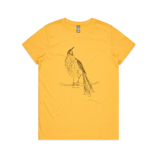 Red Wattlebird Tee by Lonely Kids Club. All clothing from our T-shirts to our shorts and hoodies are ethically made, and printed packed and shipped from Sydney.