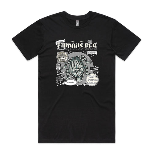 Famous Reg Tee by Lonely Kids Club. All clothing from our T-shirts to our shorts and hoodies are ethically made, and printed packed and shipped from Sydney.