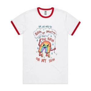 Release My Inhibitions Tee by Lonely Kids Club. All clothing from our T-shirts to our shorts and hoodies are ethically made, and printed packed and shipped from Sydney.