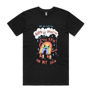 Release My Inhibitions Tee by Lonely Kids Club. All clothing from our T-shirts to our shorts and hoodies are ethically made, and printed packed and shipped from Sydney.