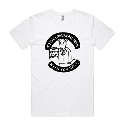 Rental Halloween Tee by Lonely Kids Club. All clothing from our T-shirts to our shorts and hoodies are ethically made, and printed packed and shipped from Sydney.