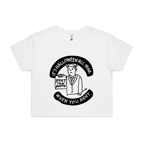 Rental Halloween Tee by Lonely Kids Club. All clothing from our T-shirts to our shorts and hoodies are ethically made, and printed packed and shipped from Sydney.