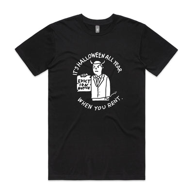 Rental Halloween Tee by Lonely Kids Club. All clothing from our T-shirts to our shorts and hoodies are ethically made, and printed packed and shipped from Sydney.