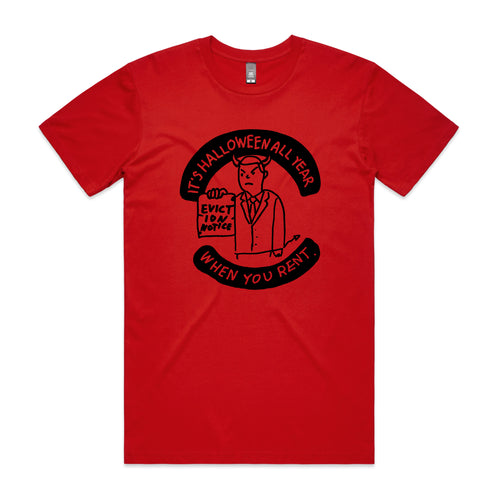 Rental Halloween Tee by Lonely Kids Club. All clothing from our T-shirts to our shorts and hoodies are ethically made, and printed packed and shipped from Sydney.