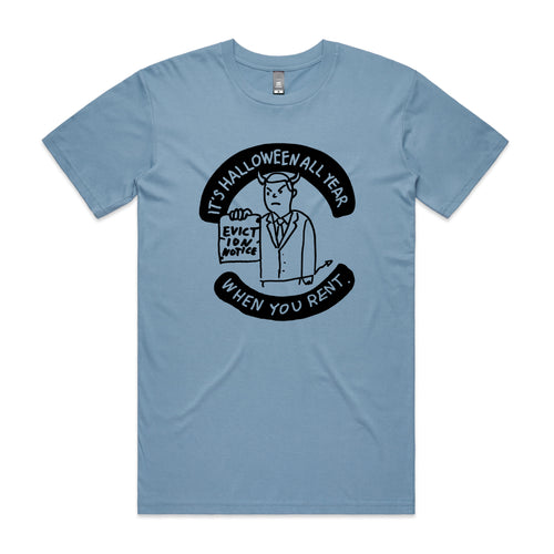 Rental Halloween Tee by Lonely Kids Club. All clothing from our T-shirts to our shorts and hoodies are ethically made, and printed packed and shipped from Sydney.