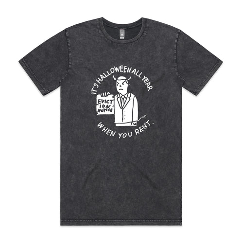 Rental Halloween Tee by Lonely Kids Club. All clothing from our T-shirts to our shorts and hoodies are ethically made, and printed packed and shipped from Sydney.