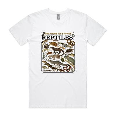 Too Many Reptiles Tee by Lonely Kids Club. All clothing from our T-shirts to our shorts and hoodies are ethically made, and printed packed and shipped from Sydney.
