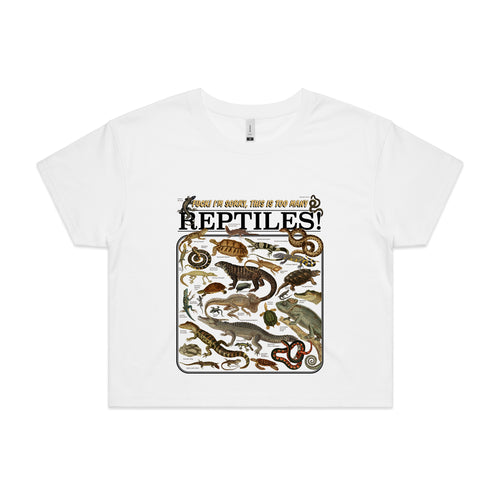 Too Many Reptiles Tee by Lonely Kids Club. All clothing from our T-shirts to our shorts and hoodies are ethically made, and printed packed and shipped from Sydney.