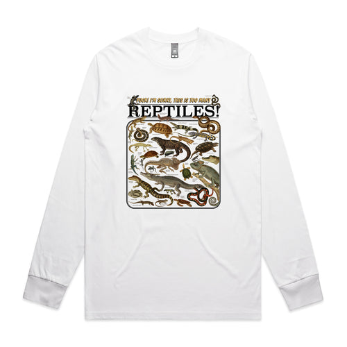 Too Many Reptiles Tee by Lonely Kids Club. All clothing from our T-shirts to our shorts and hoodies are ethically made, and printed packed and shipped from Sydney.