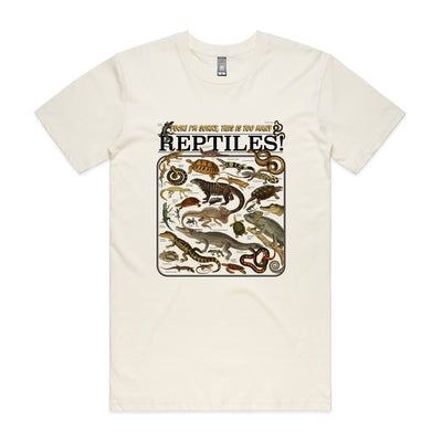Too Many Reptiles Tee by Lonely Kids Club. All clothing from our T-shirts to our shorts and hoodies are ethically made, and printed packed and shipped from Sydney.