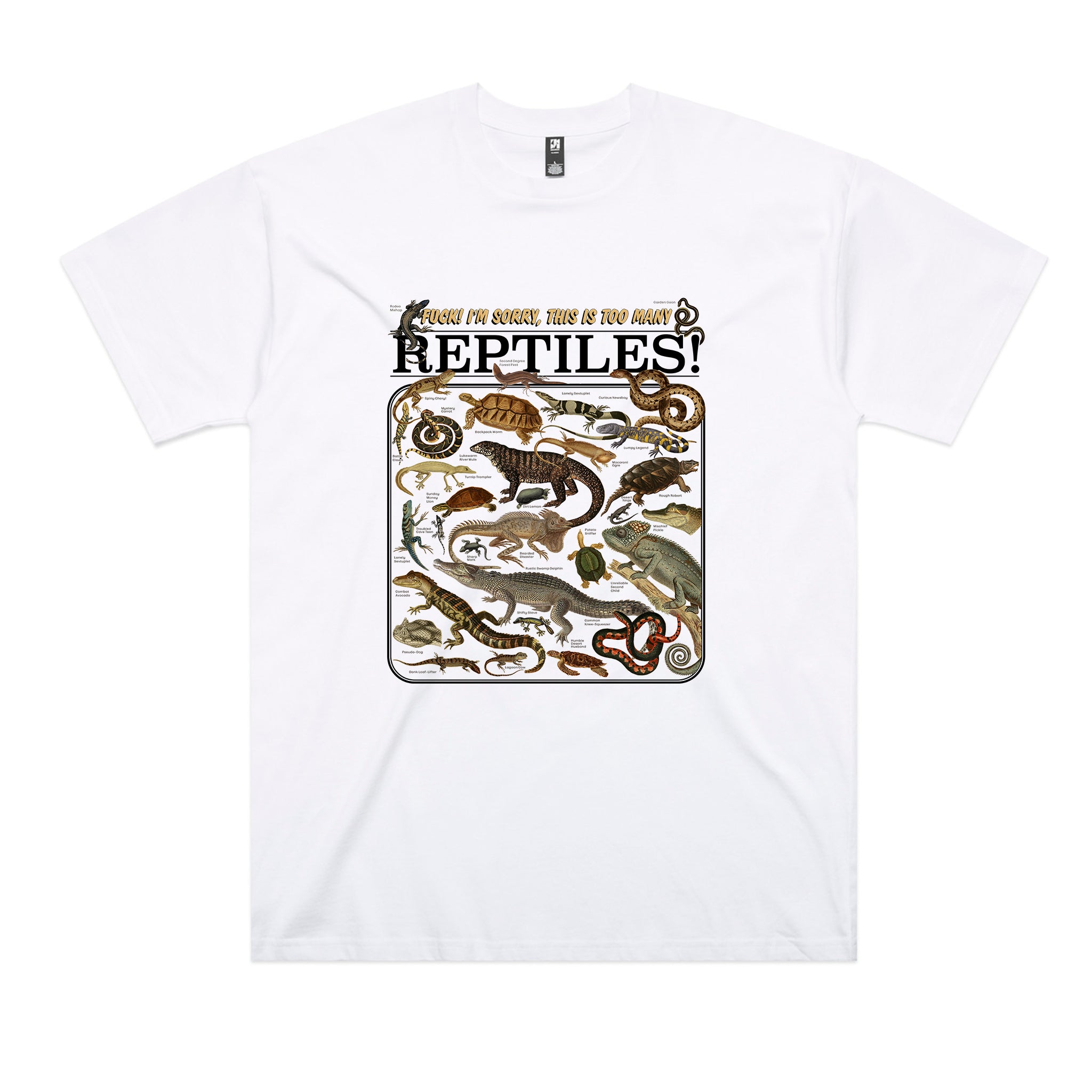 Too Many Reptiles Tee