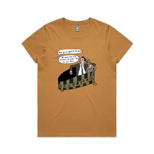 Respect For The Dead Tee by Lonely Kids Club. All clothing from our T-shirts to our shorts and hoodies are ethically made, and printed packed and shipped from Sydney.