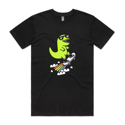 Rad Rex Tee by Lonely Kids Club. All clothing from our T-shirts to our shorts and hoodies are ethically made, and printed packed and shipped from Sydney.