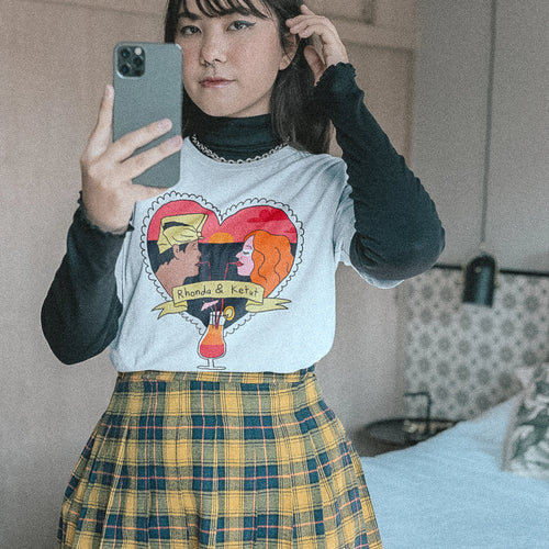 Rhonda & Ketut Tee by Lonely Kids Club. All clothing from our T-shirts to our shorts and hoodies are ethically made, and printed packed and shipped from Sydney.