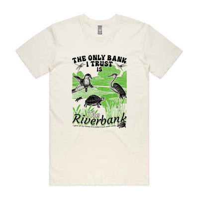Riverbank Tee by Lonely Kids Club. All clothing from our T-shirts to our shorts and hoodies are ethically made, and printed packed and shipped from Sydney.