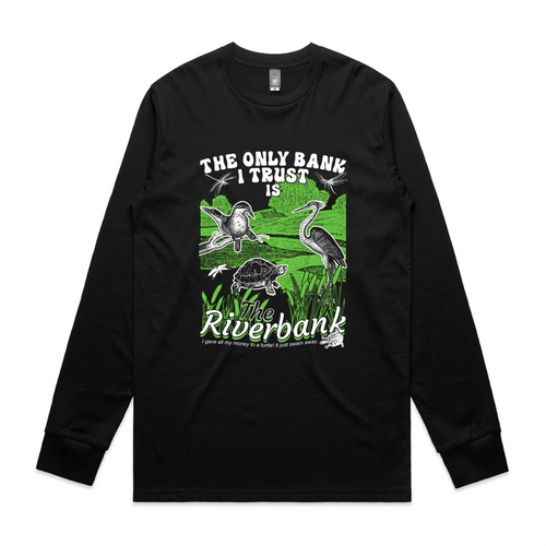Riverbank Tee by Lonely Kids Club. All clothing from our T-shirts to our shorts and hoodies are ethically made, and printed packed and shipped from Sydney.