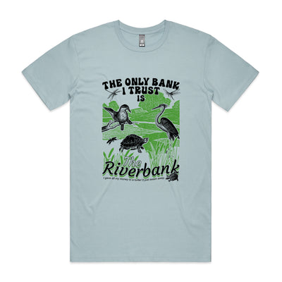 Riverbank Tee by Lonely Kids Club. All clothing from our T-shirts to our shorts and hoodies are ethically made, and printed packed and shipped from Sydney.