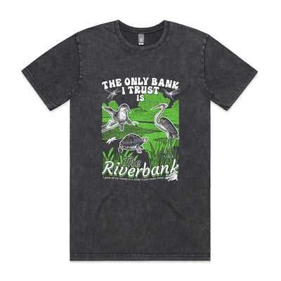 Riverbank Tee by Lonely Kids Club. All clothing from our T-shirts to our shorts and hoodies are ethically made, and printed packed and shipped from Sydney.